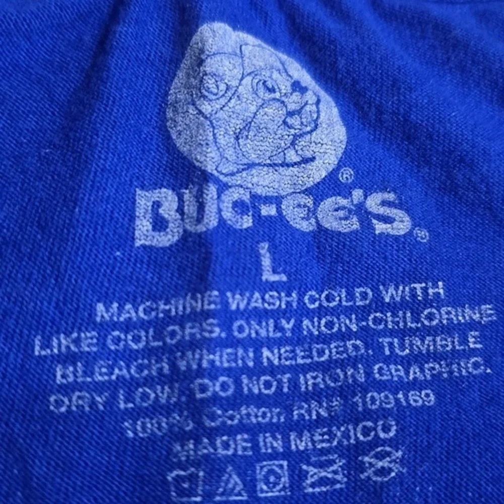 Buc-ee's Mens Patriotic Freedom Ringing Graphic T-Shirt Blue L